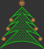 CHIRSTMAS TREES WITH TWINKLING STARS   4 sizes available