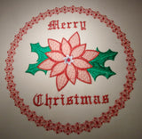 Christmas Poinsettia in the Round.   This design is perfect for creating Christmas coasters as gifts or for yourself.