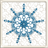 Small Lacey Snowflake Block or can made into a mug rug (great gift idea)